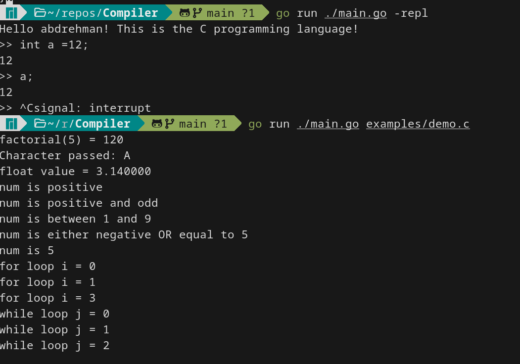 Compiler in Go