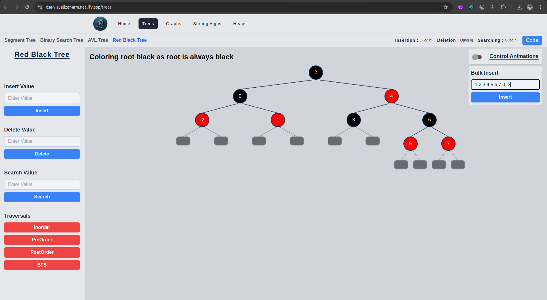 Data Structures & Algorithms Visualizer